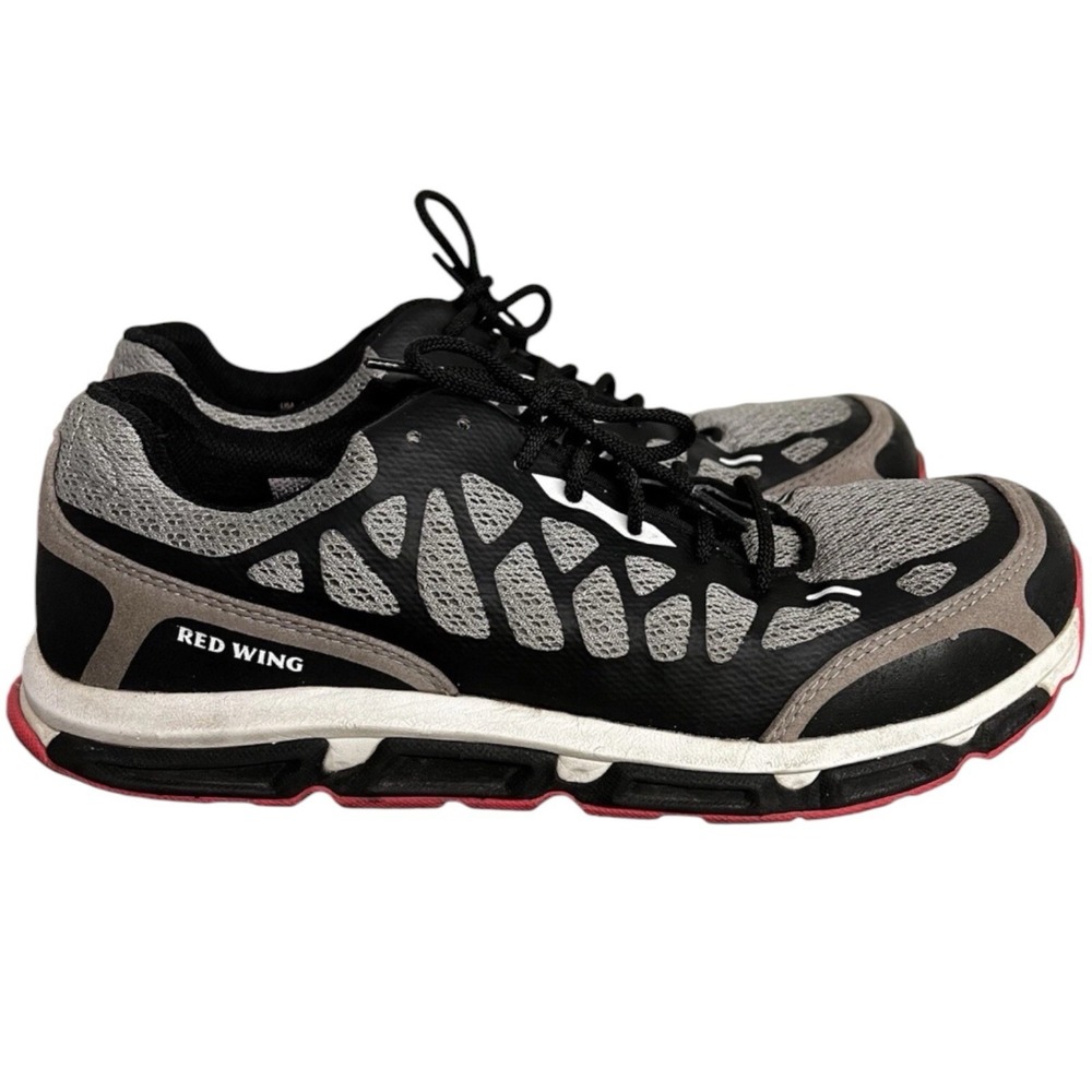 Red Wing Womens Work & Safety Shoes Black Gray Lace Up Low Top Mesh Moc Toe 9.5B